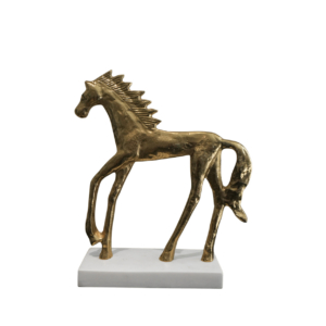 Home Decor 86849-DS Horse Sculpture on Stand Side View