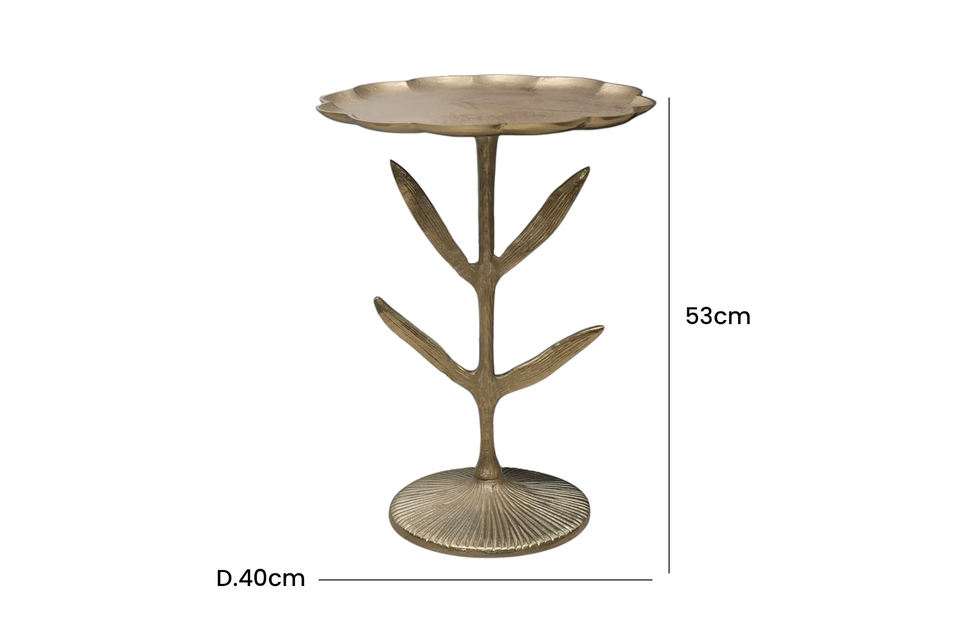 Home Decor 86852 Side Table Side View Size