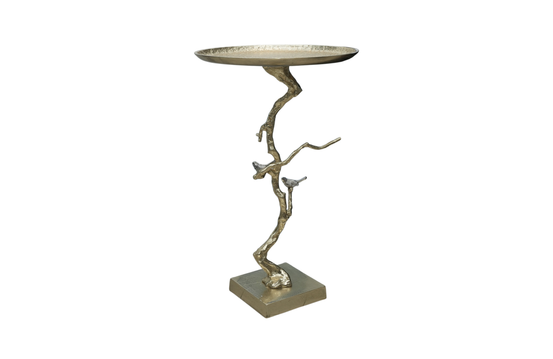 Home Decor AV39715-Gold Contemporary Shiny Gold Table Side View