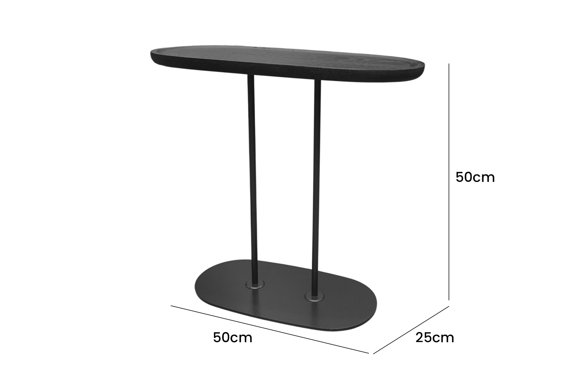 Home Decor Albi Side Table Side View Size