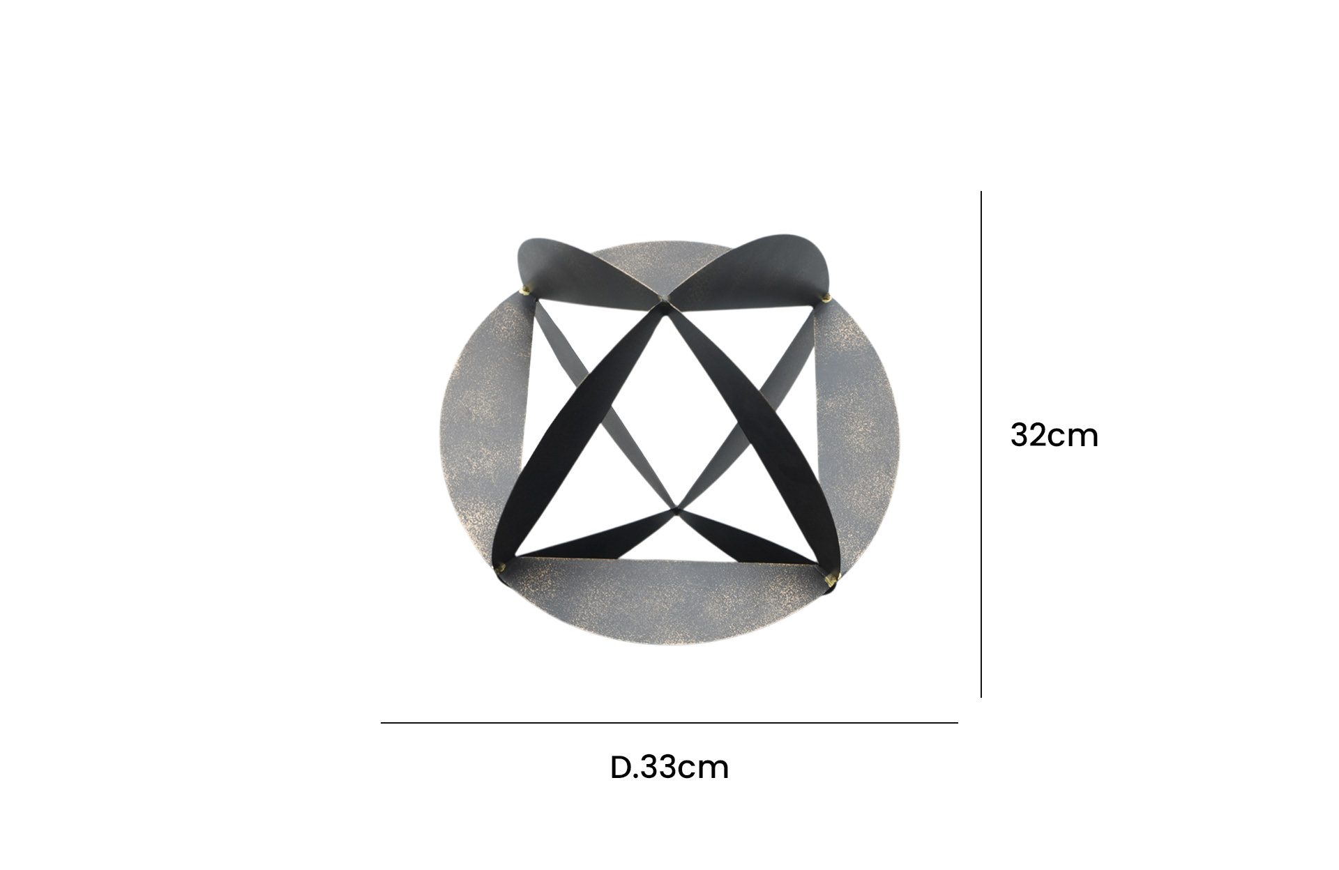 Home Decor D0023 Orb Decoration Front View Size