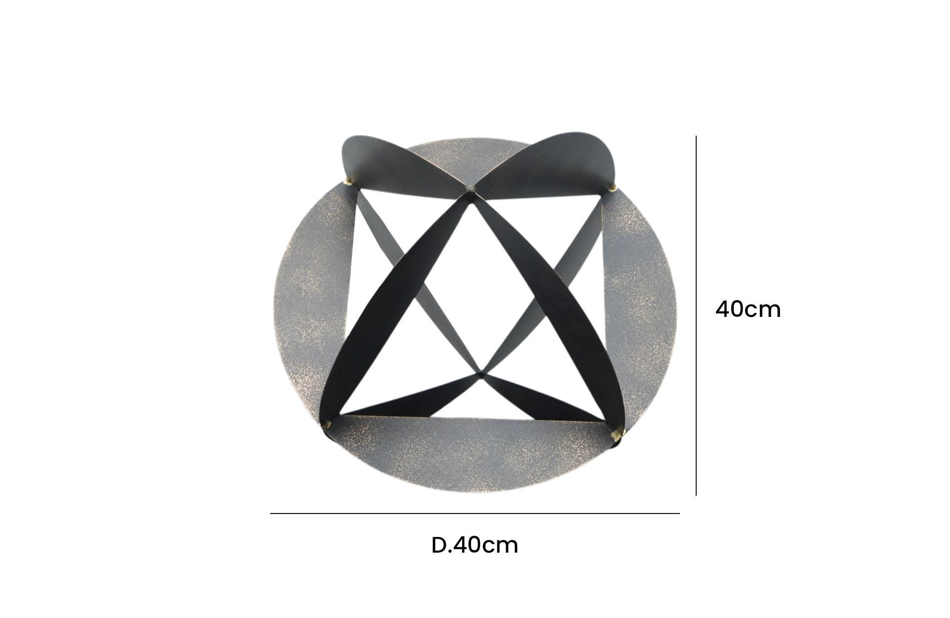 Home Decor D0024 Orb Decoration Front View Size