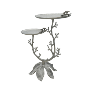 Home Decor D5574 Floral 2-Tiered Accent Table Side View