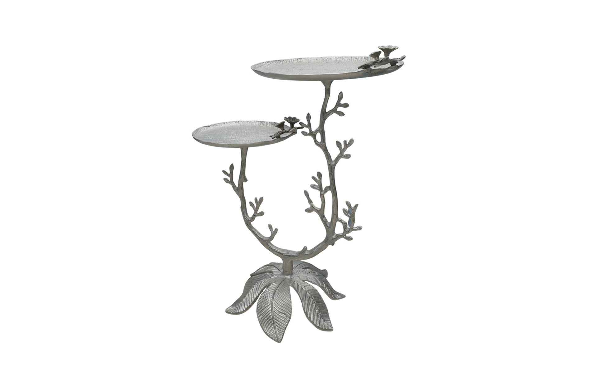 Home Decor D5574 Floral 2-Tiered Accent Table Side View