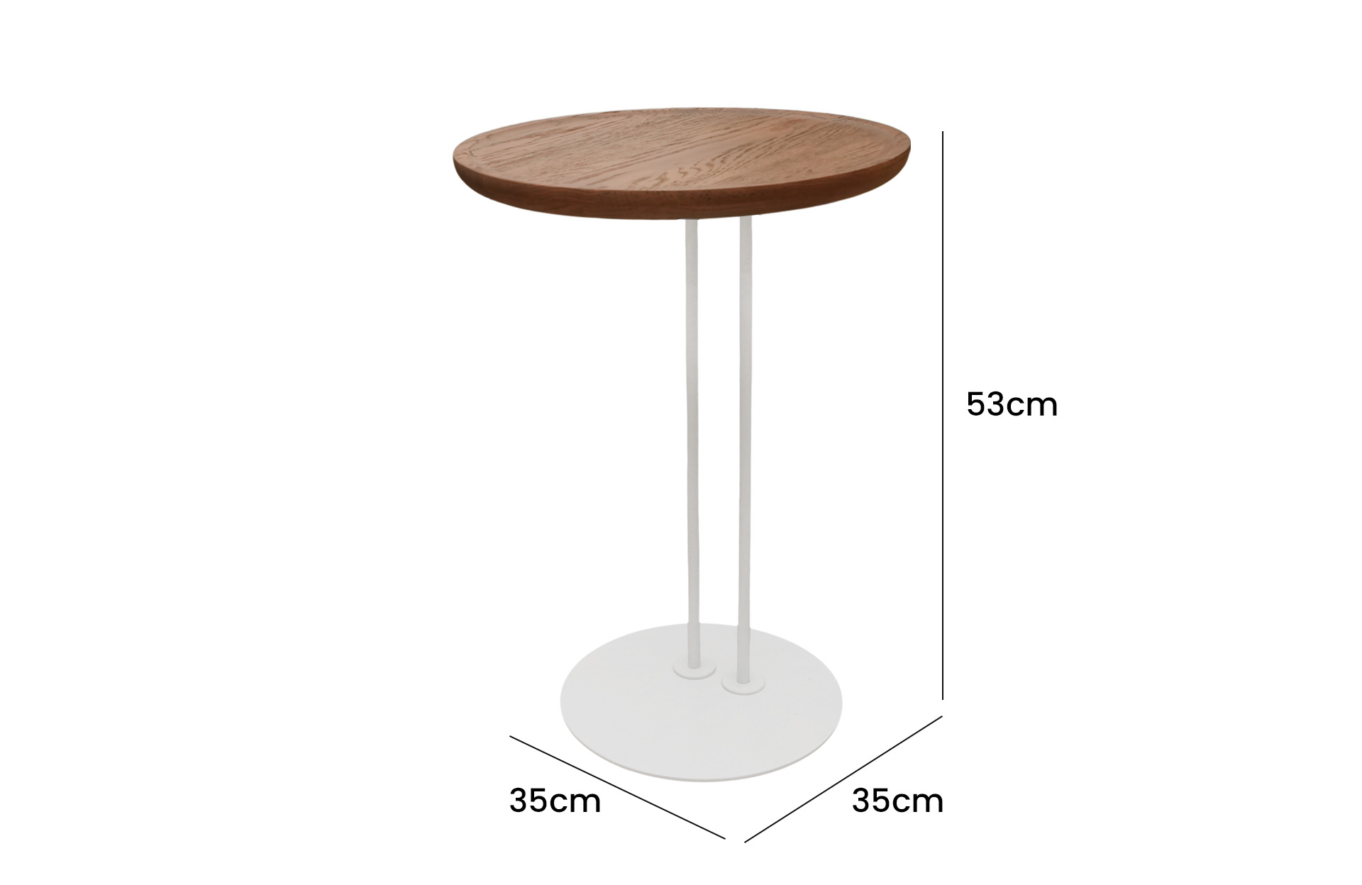 Home Decor Fori Side Table Side View Size