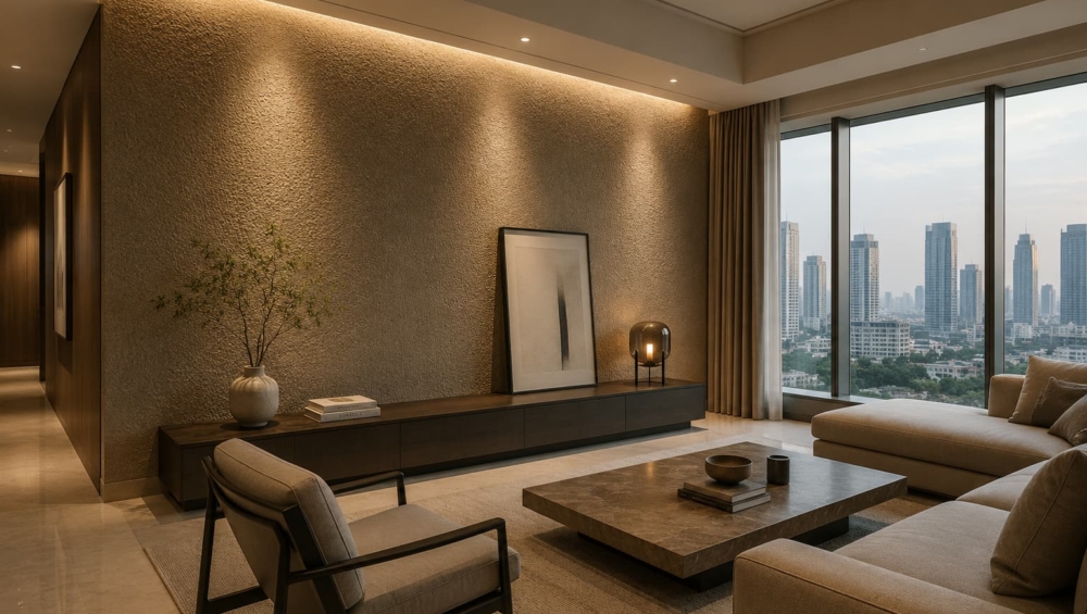 minimalist luxury Jakarta living room