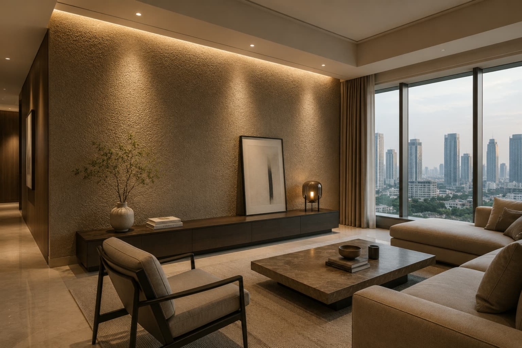 minimalist luxury Jakarta living room