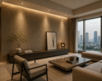 minimalist luxury Jakarta living room