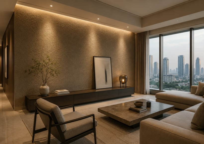 minimalist luxury Jakarta living room