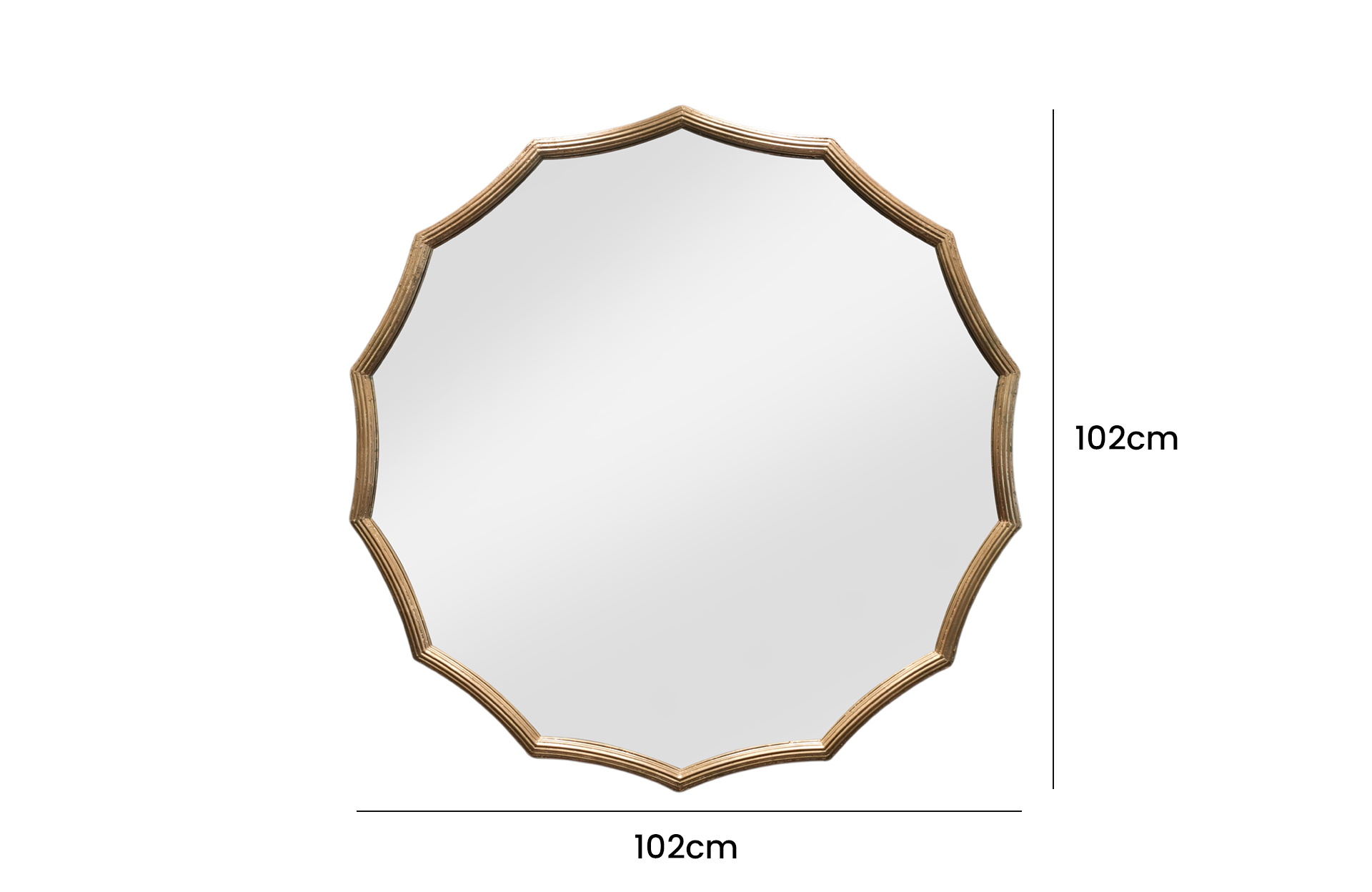 Home Decor 44774 Wall Mirror Front View Size