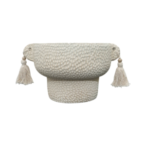 Home Decor 460281 Planter with Hanging Tassel Front View