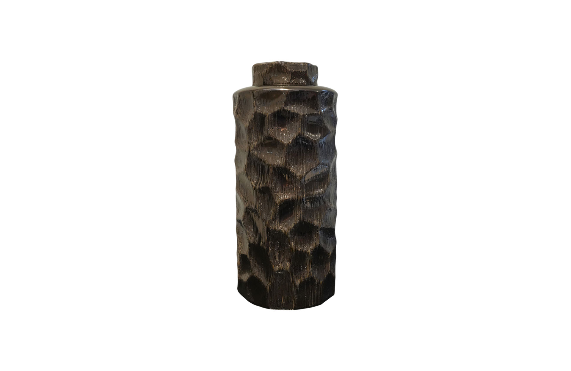 Home Decor 61005 Ceramic Lidded Jar Front View