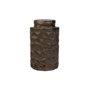 Home Decor 61006 Ceramic Lidded Jar Front View