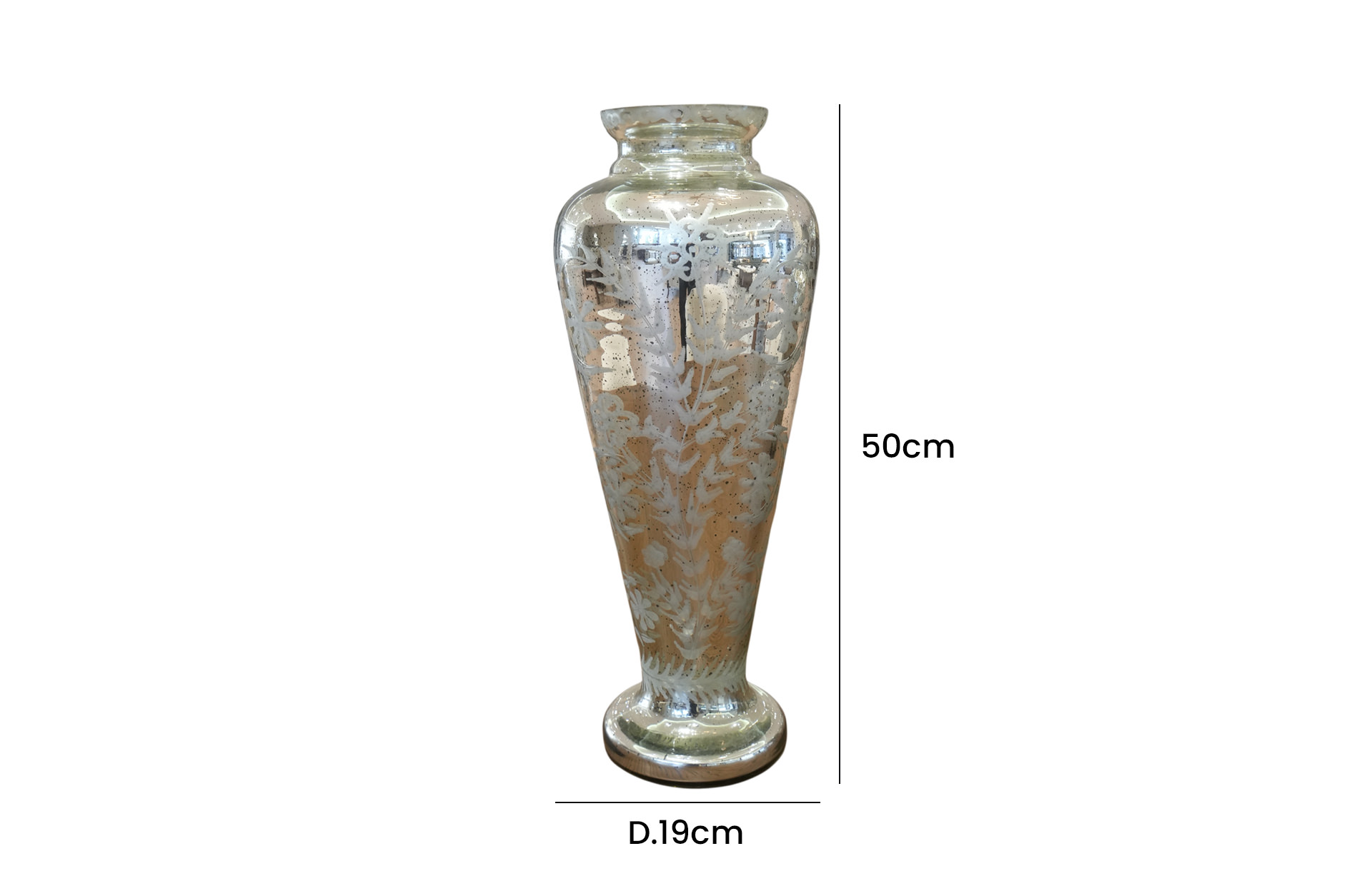 Home Decor 70448 Vase Front View Size