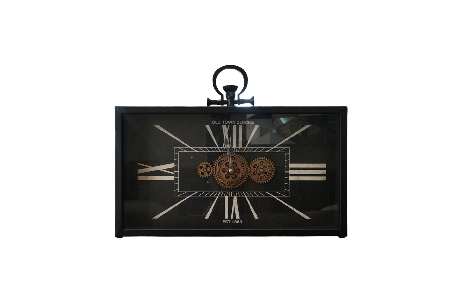 Home Decor 78665 Gears Table Clock Front View