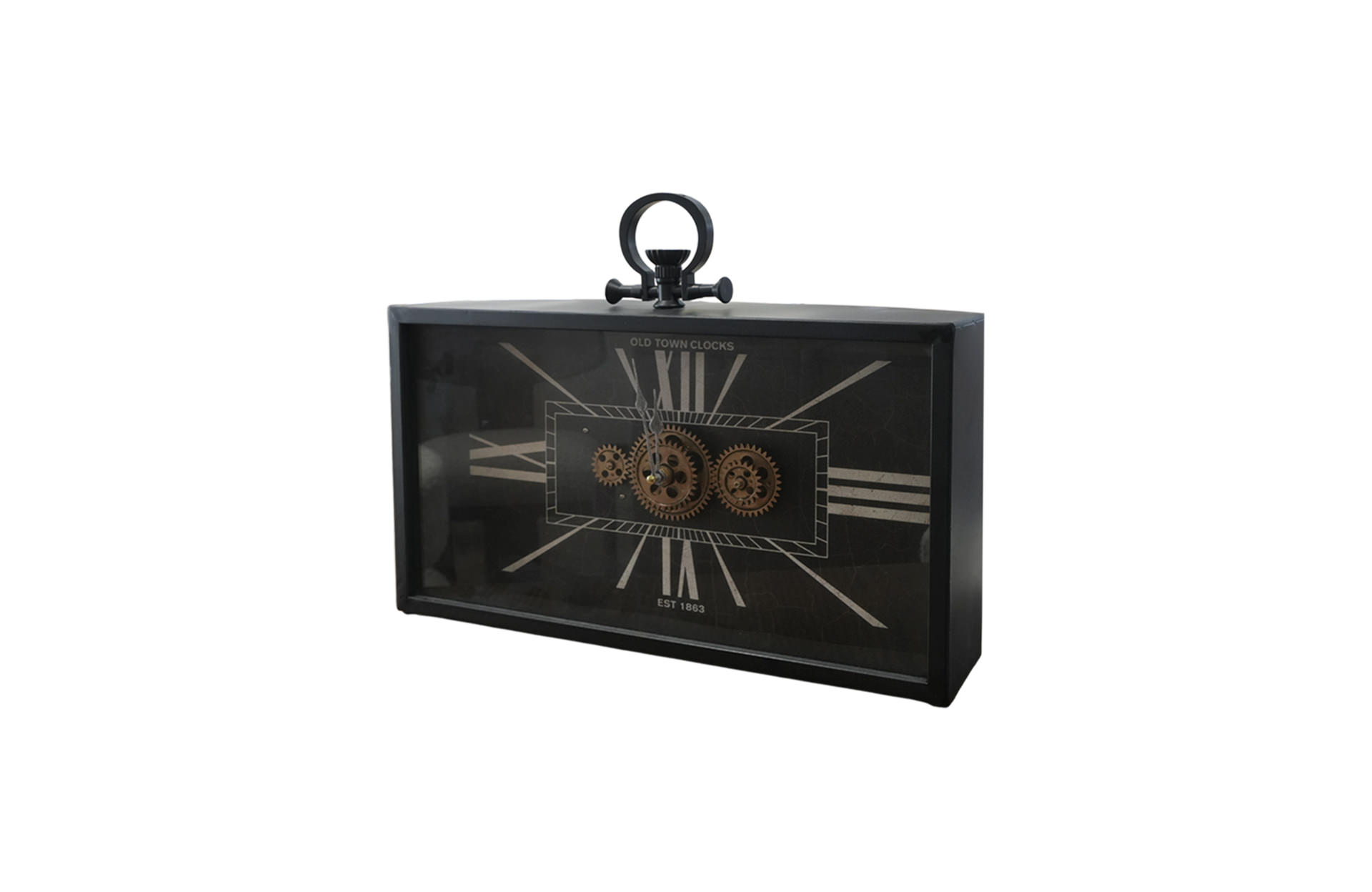 Home Decor 78665 Gears Table Clock Side View