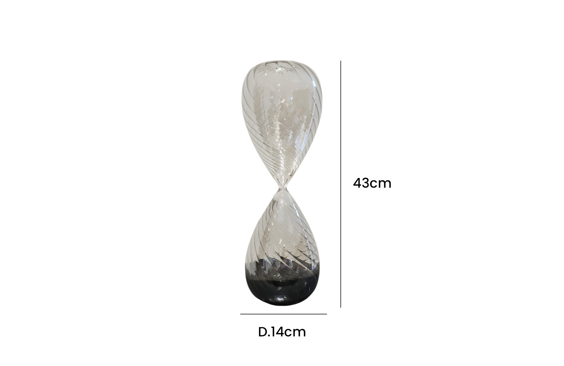 Home Decor 78844-DS Diagonal Hourglass Front View Size