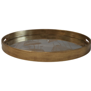 Home Decor 86740 Round Decorative Tray Large Front View