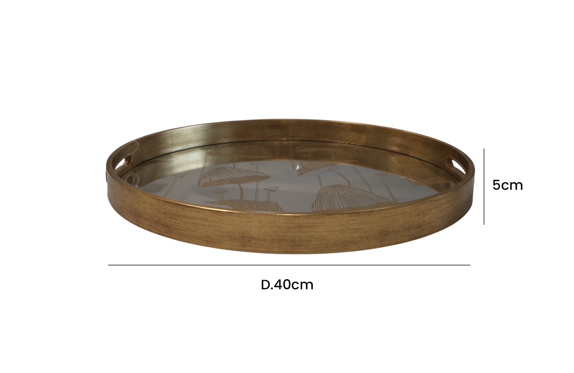 Home Decor 86755 Round Decorative Tray Large Front View Size