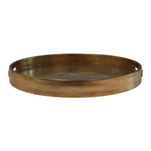 Home Decor 86755 Round Decorative Tray Small Front View