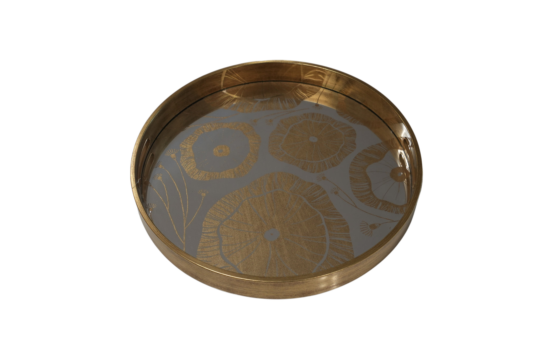 Home Decor 86755 Round Decorative Tray Small Top View