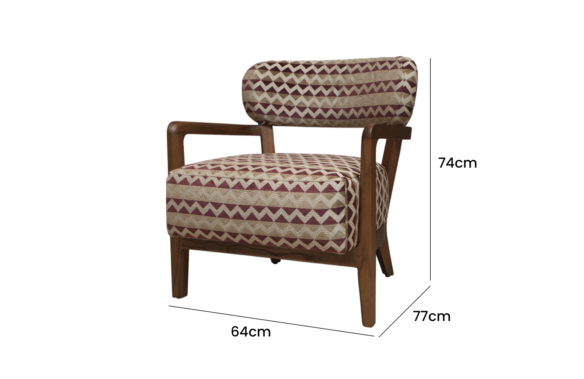 Home Decor Armchair Loula A 12 Cactus Side View Size