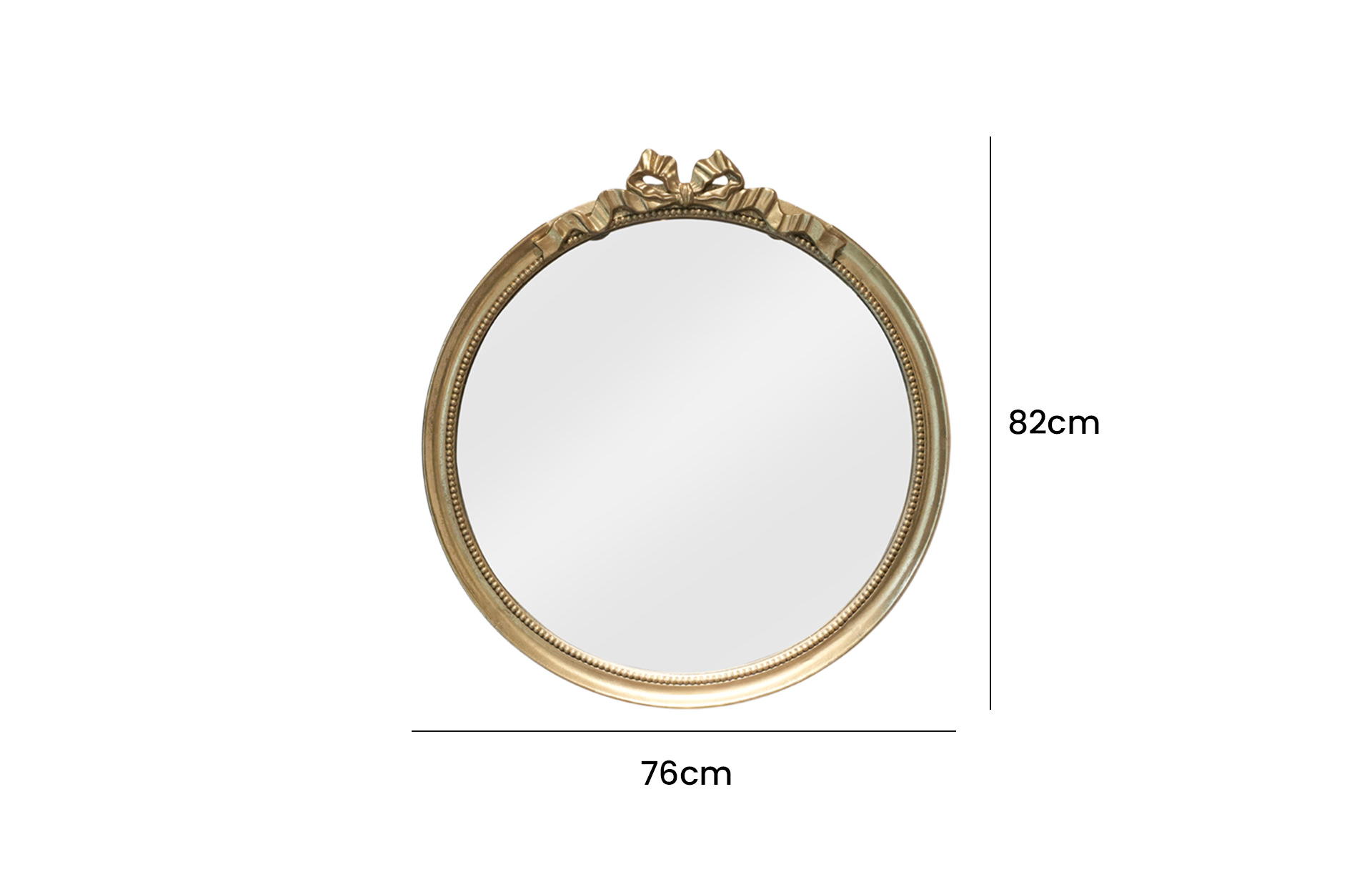Home Decor B7198-DS Wall Mirror Front View Size