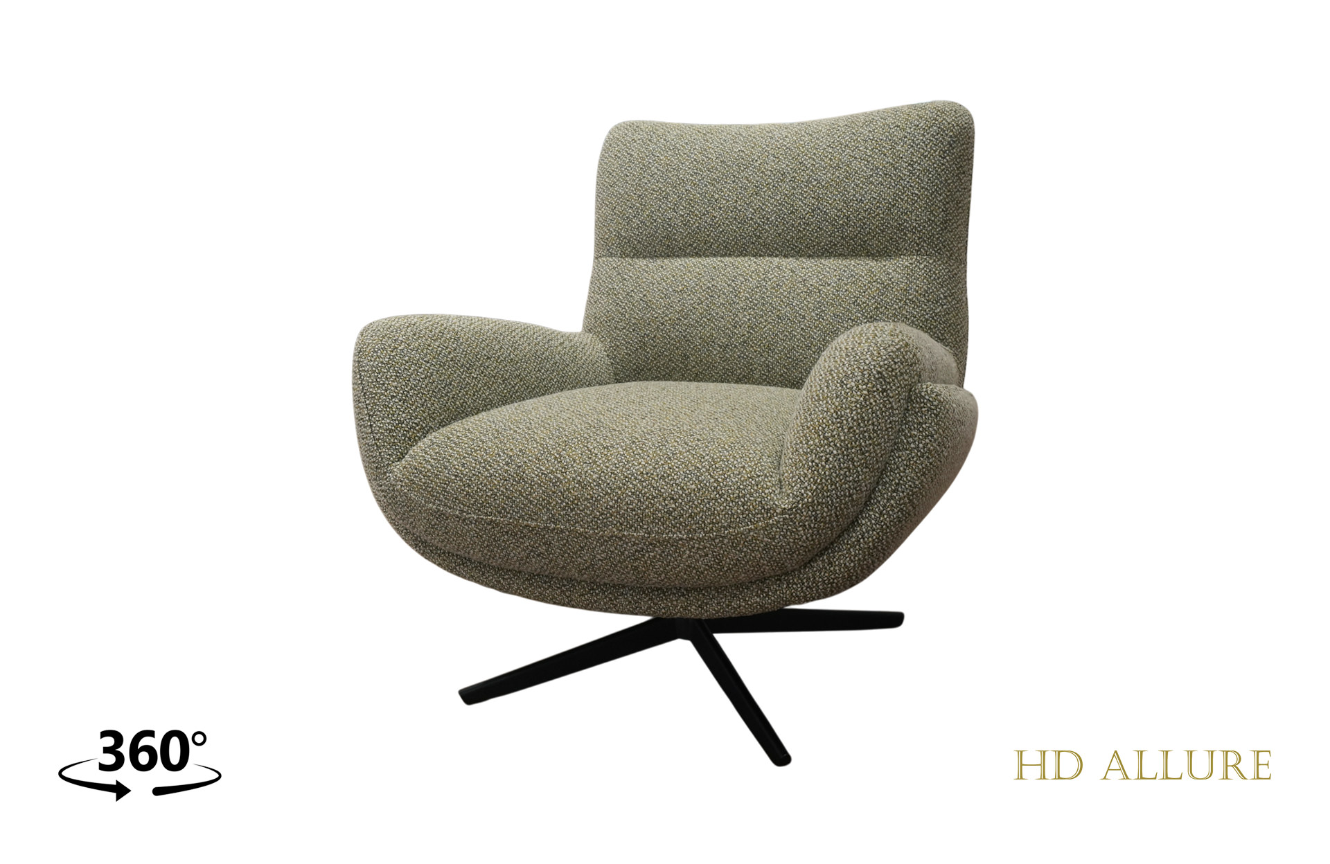 Home Decor Cove Swivel Armchair KF-A2591 Side View