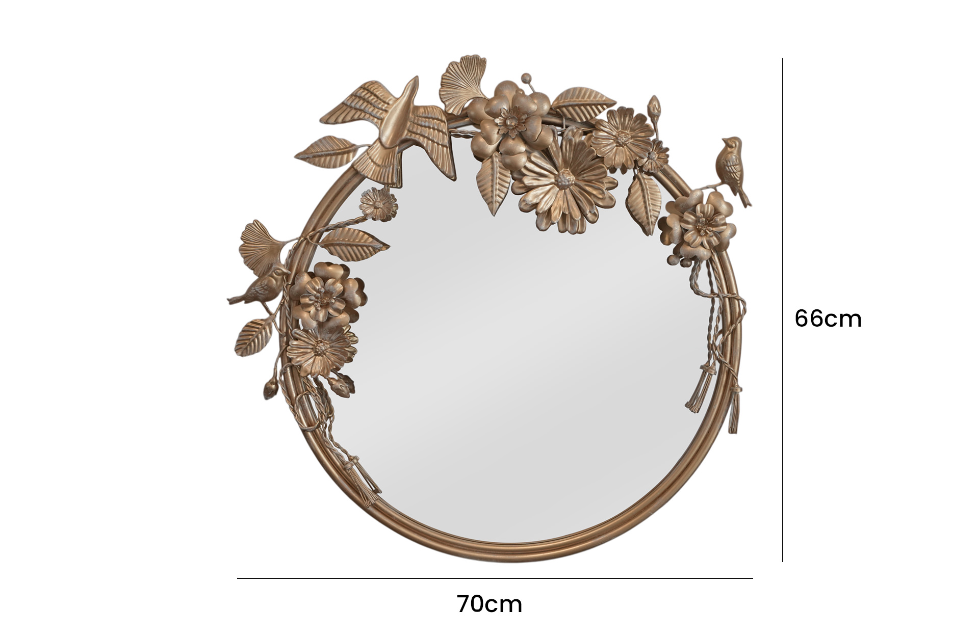 Home Decor D9093-DS Wall Mirror Front View Size