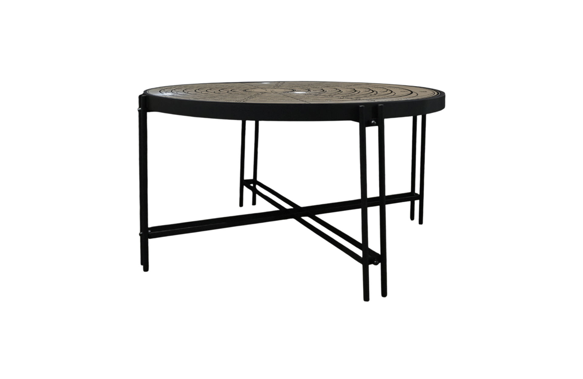 Home Decor EL83629 Mirror Coffee Table Side View