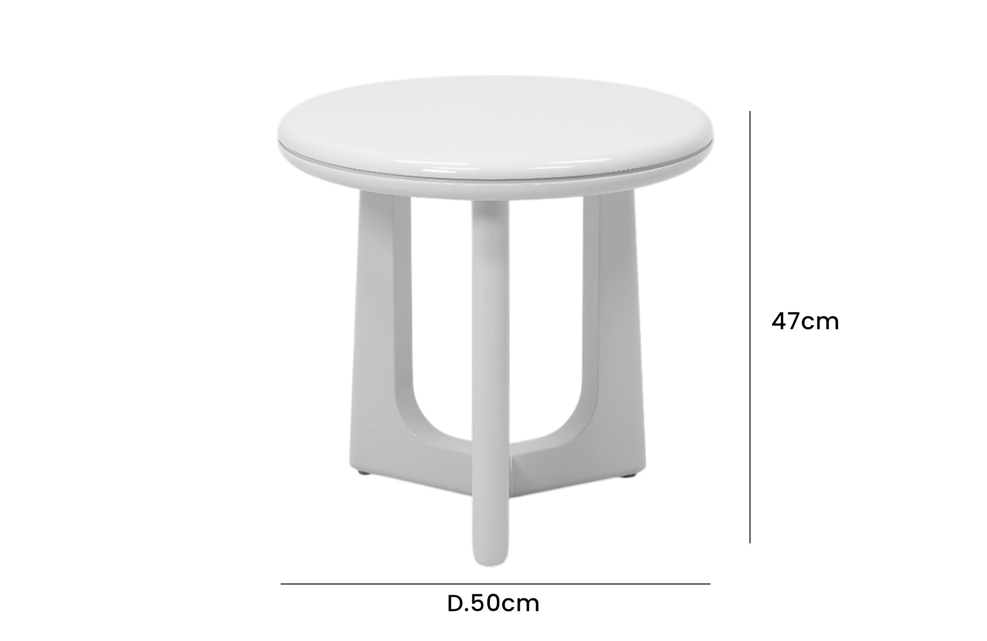 Home Decor End Table N089B0.5 Side View Size