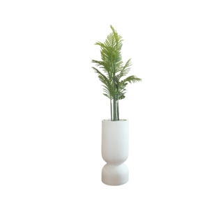 Home Decor GCR316S Vase Small White Doff & Palem 150 Front View