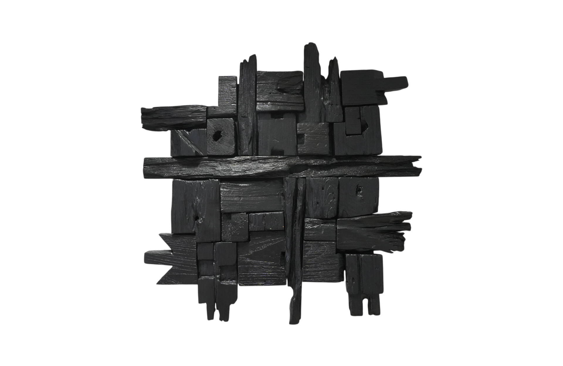 Home Decor Geryon Wood RW 07 Black-A Front View
