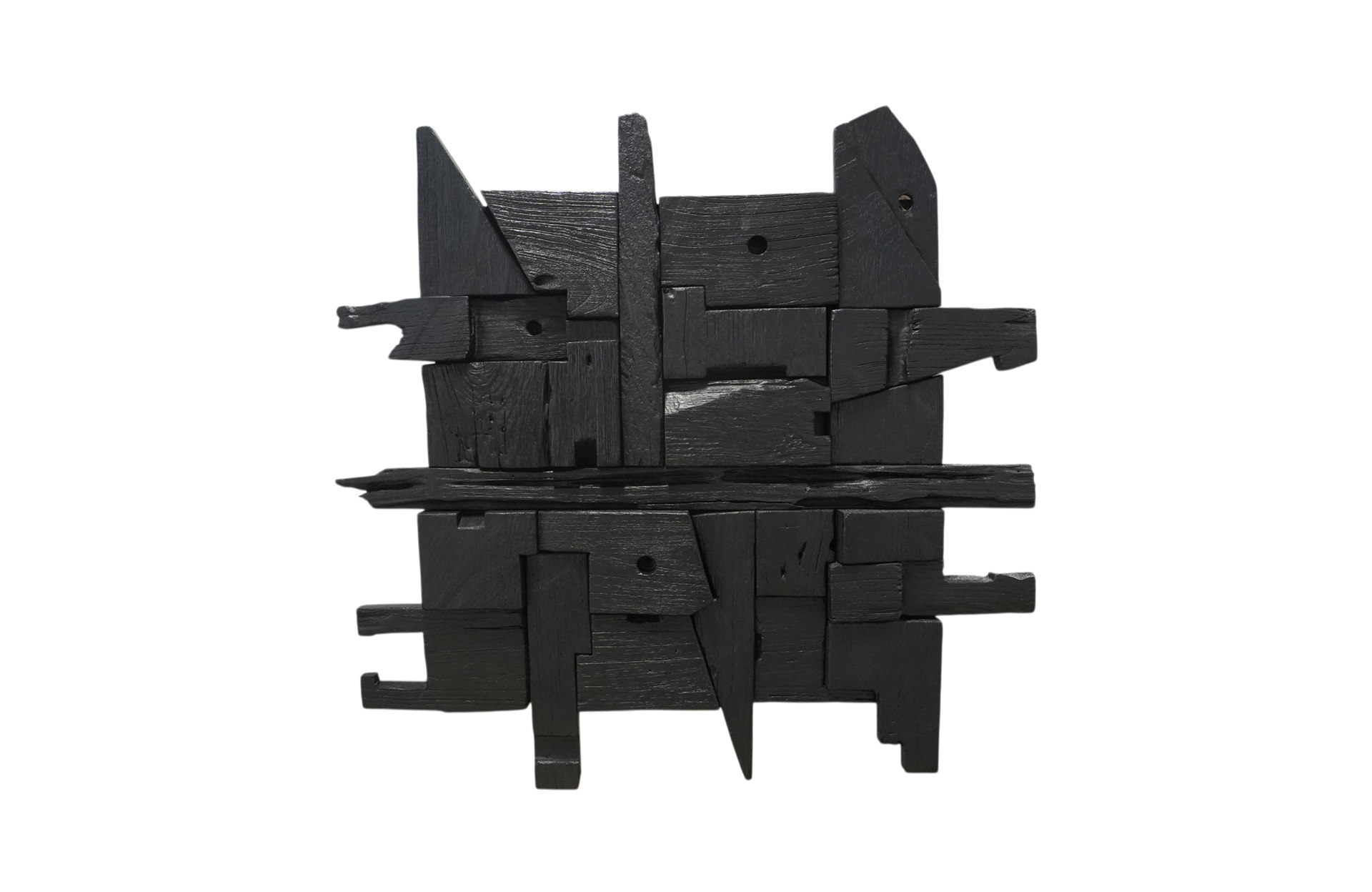 Home Decor Greyon Wood-Black A Front View