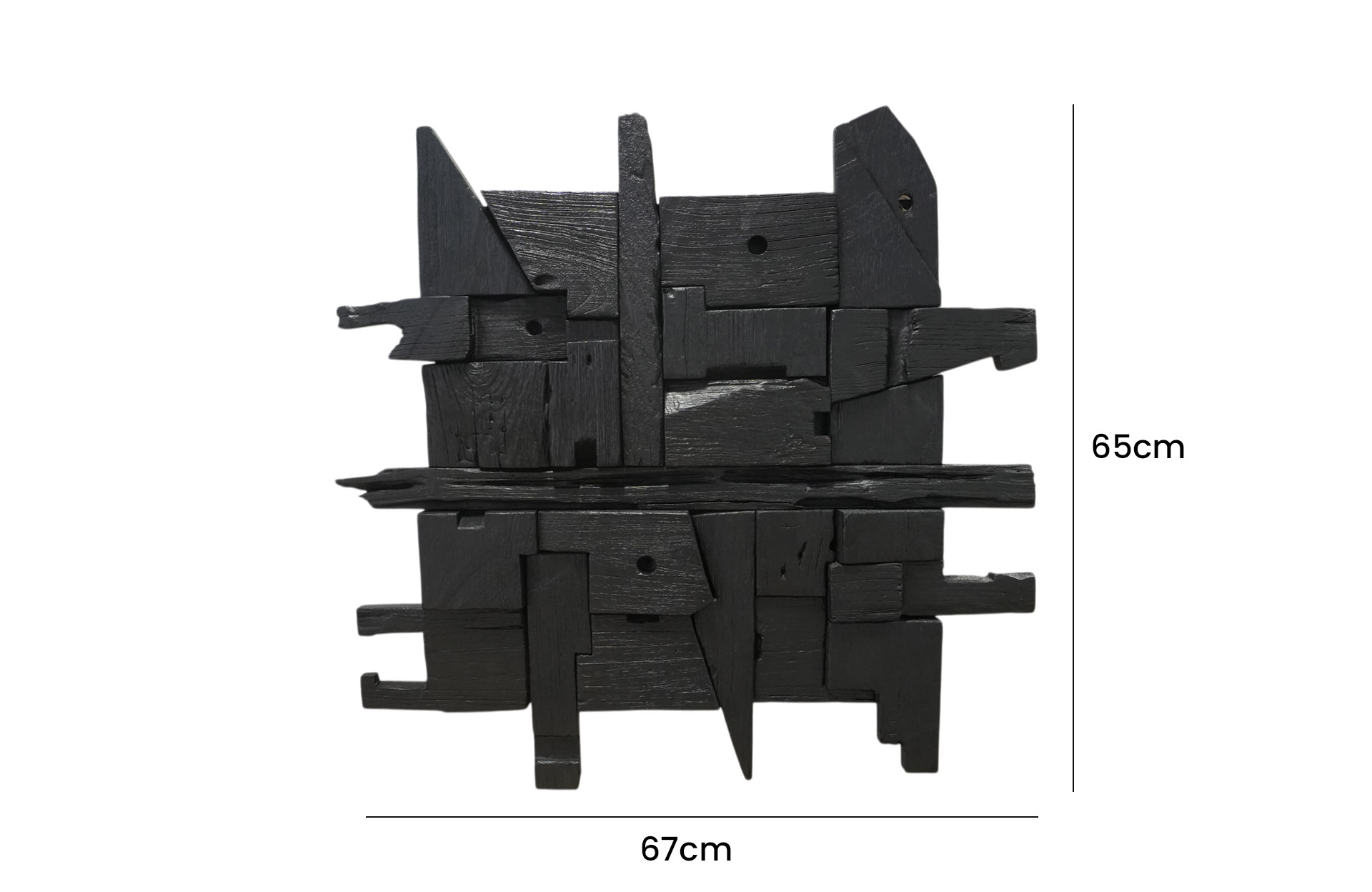 Home Decor Greyon Wood-Black A Front View Size
