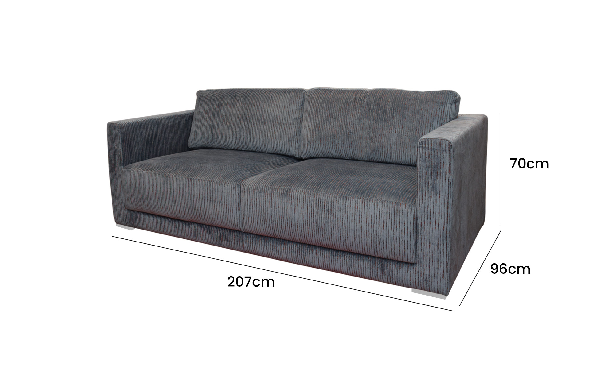 Home Decor Jimara Sofa M 1562-09 Side View Size