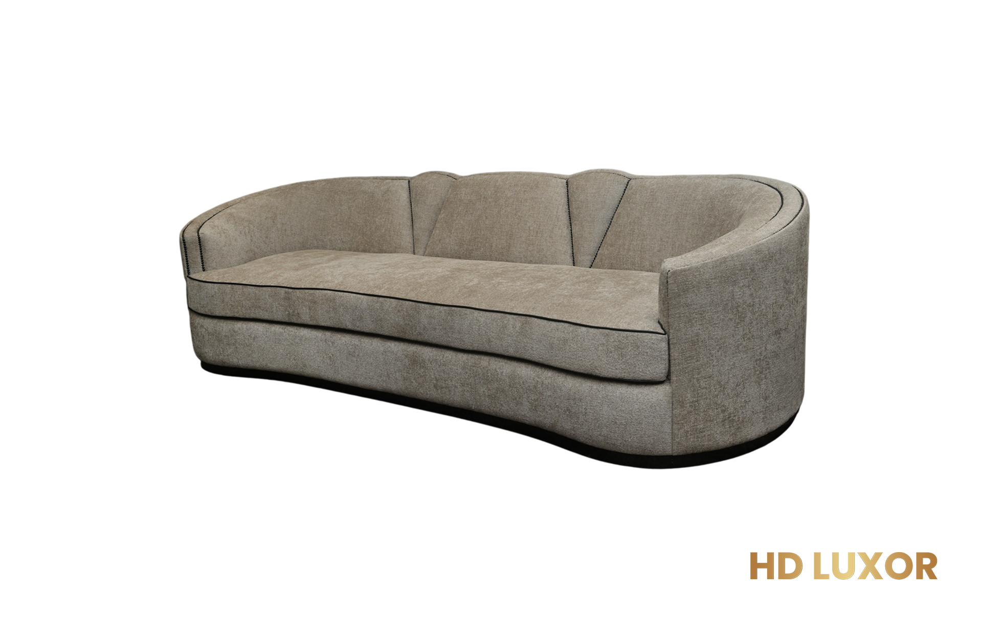 Home Decor Lalique Sofa PG WR 04 Beige -Bal 11 ( With Stainless ) Side View
