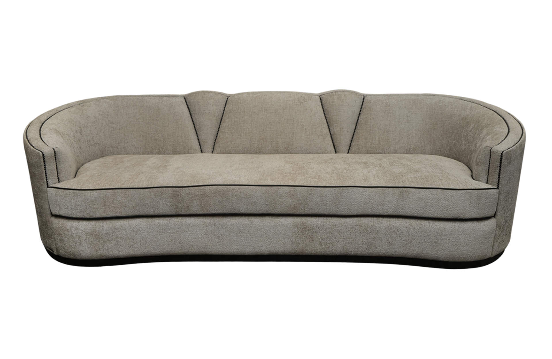 Home Decor Lalique Sofa PG WR 04 Beige -Bal 11 ( With Stainless ) Front View