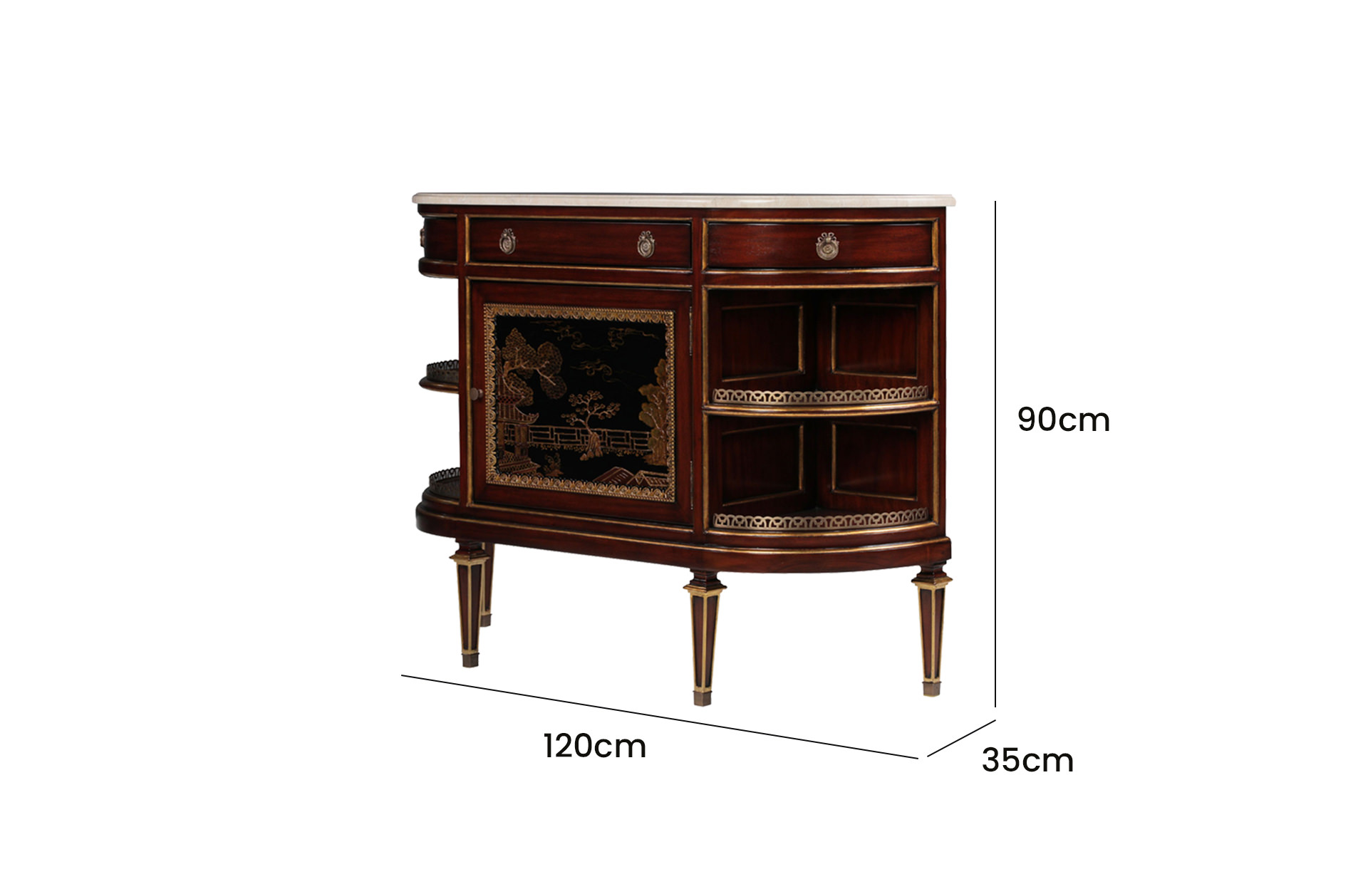 Home Decor Louis XVI Fine Sideboard 35186 Side View 1 Size
