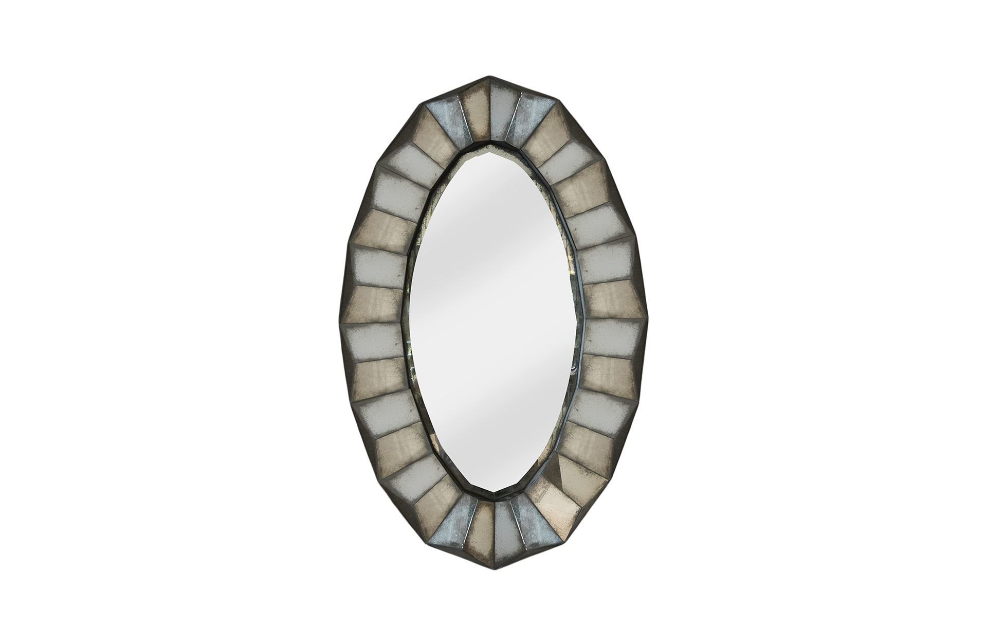 Home Decor Mirror Oval Front View
