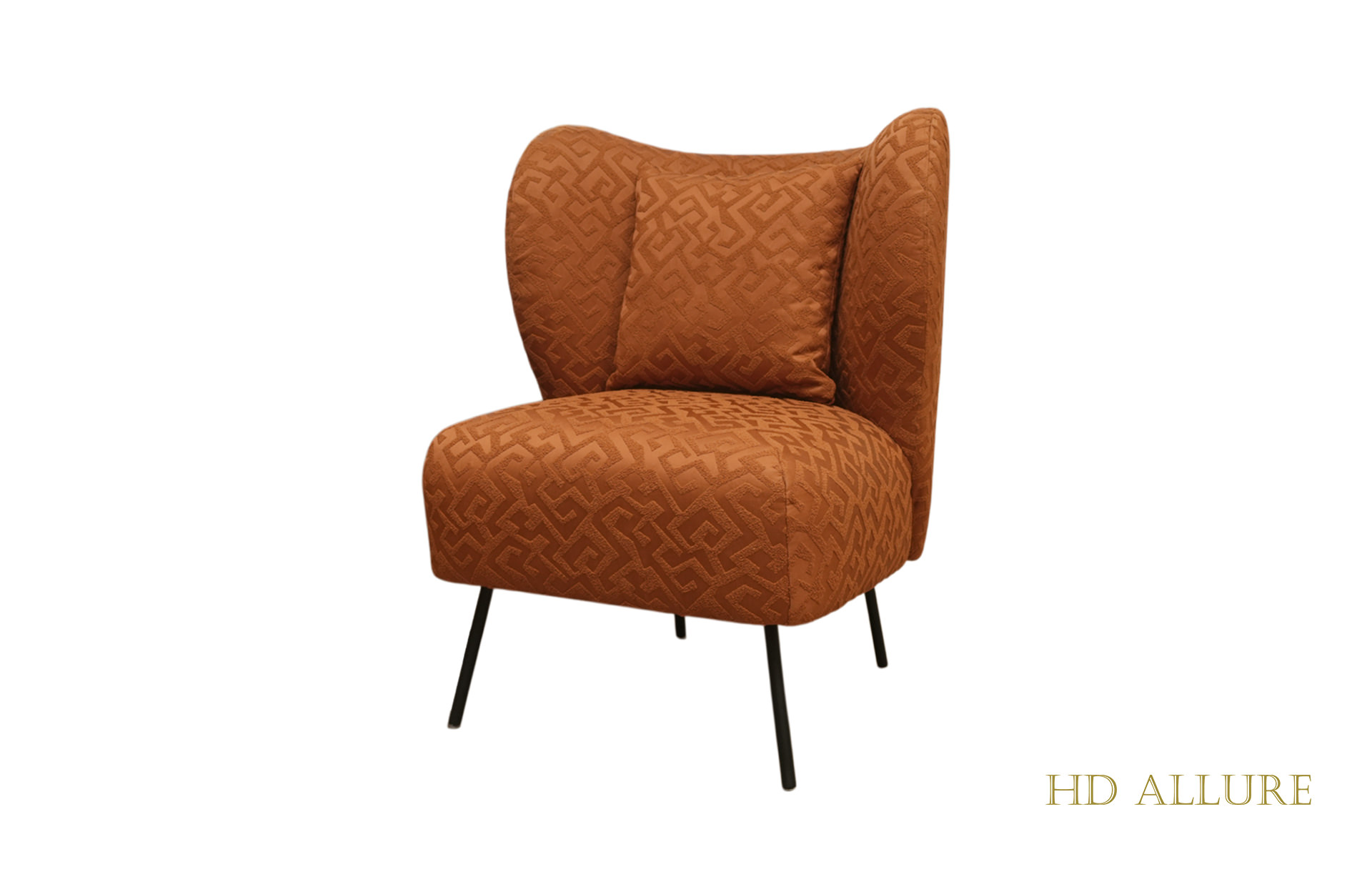 Home Decor Moira Armchair AP 09 Rust Side View