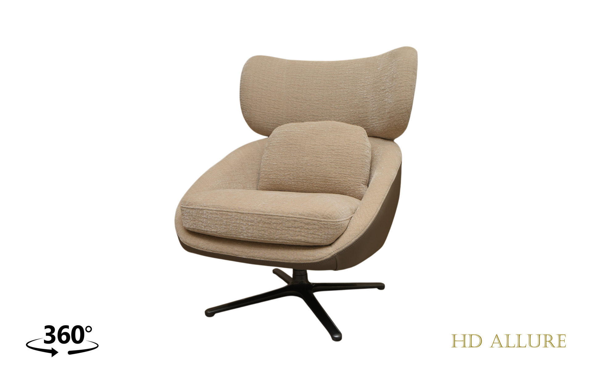 Home Decor Nido Swivel Armchair KF-A2386B Side View