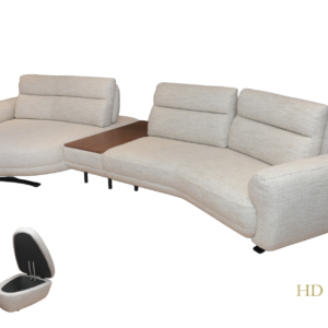 Home Decor Zion Modular Sofa KF-9100 SET Side View Free Ottoman