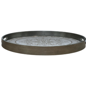 Home Decor 86749 Round Decorative Tray Large Front View