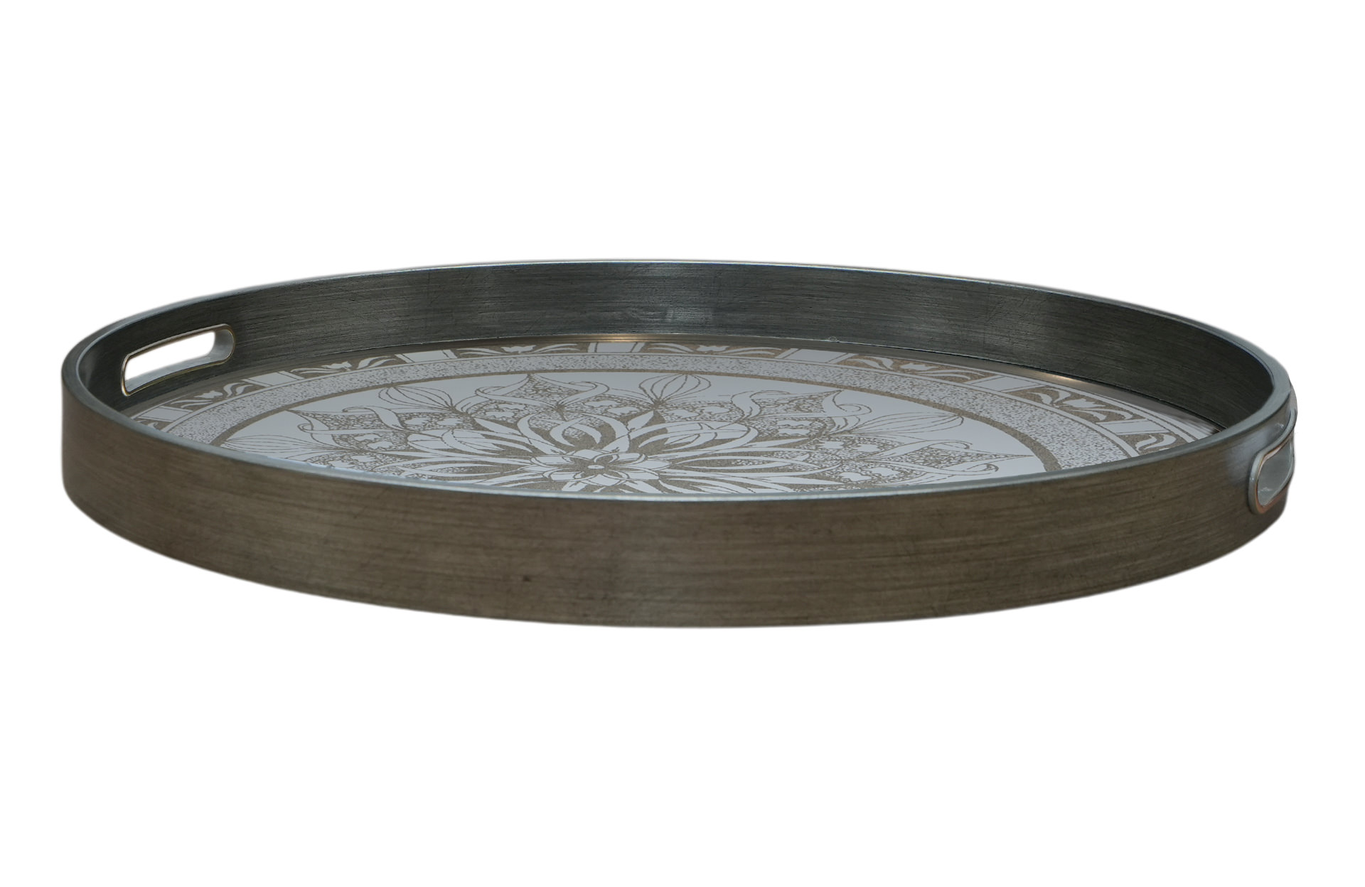 Home Decor 86749 Round Decorative Tray Large Side View