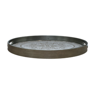 Home Decor 86749 Round Decorative Tray Small Front View