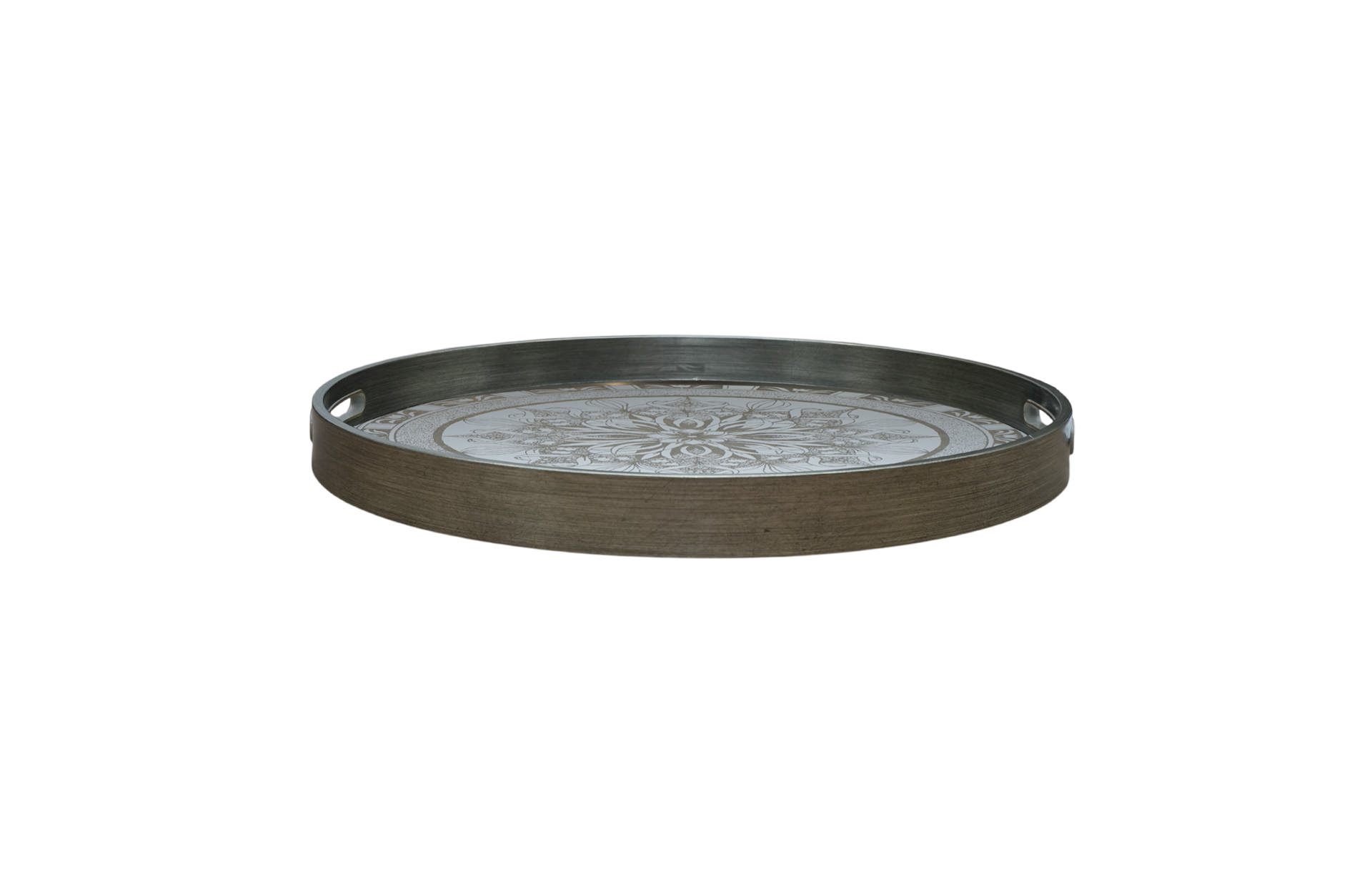 Home Decor 86749 Round Decorative Tray Small Front View