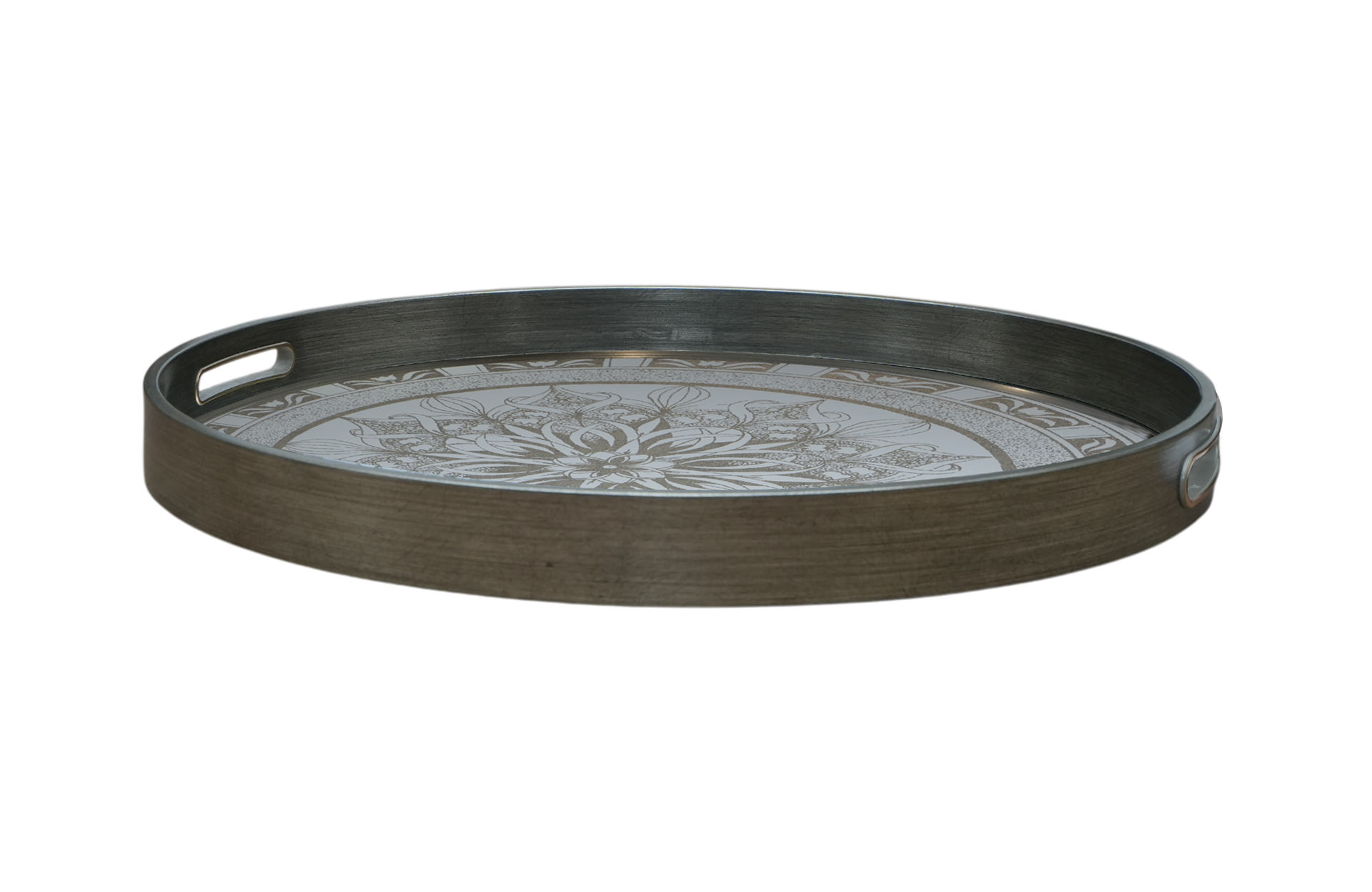 Home Decor 86749 Round Decorative Tray Small Side View