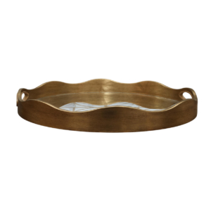 Home Decor 86755 Round Decorative Tray Small Front View