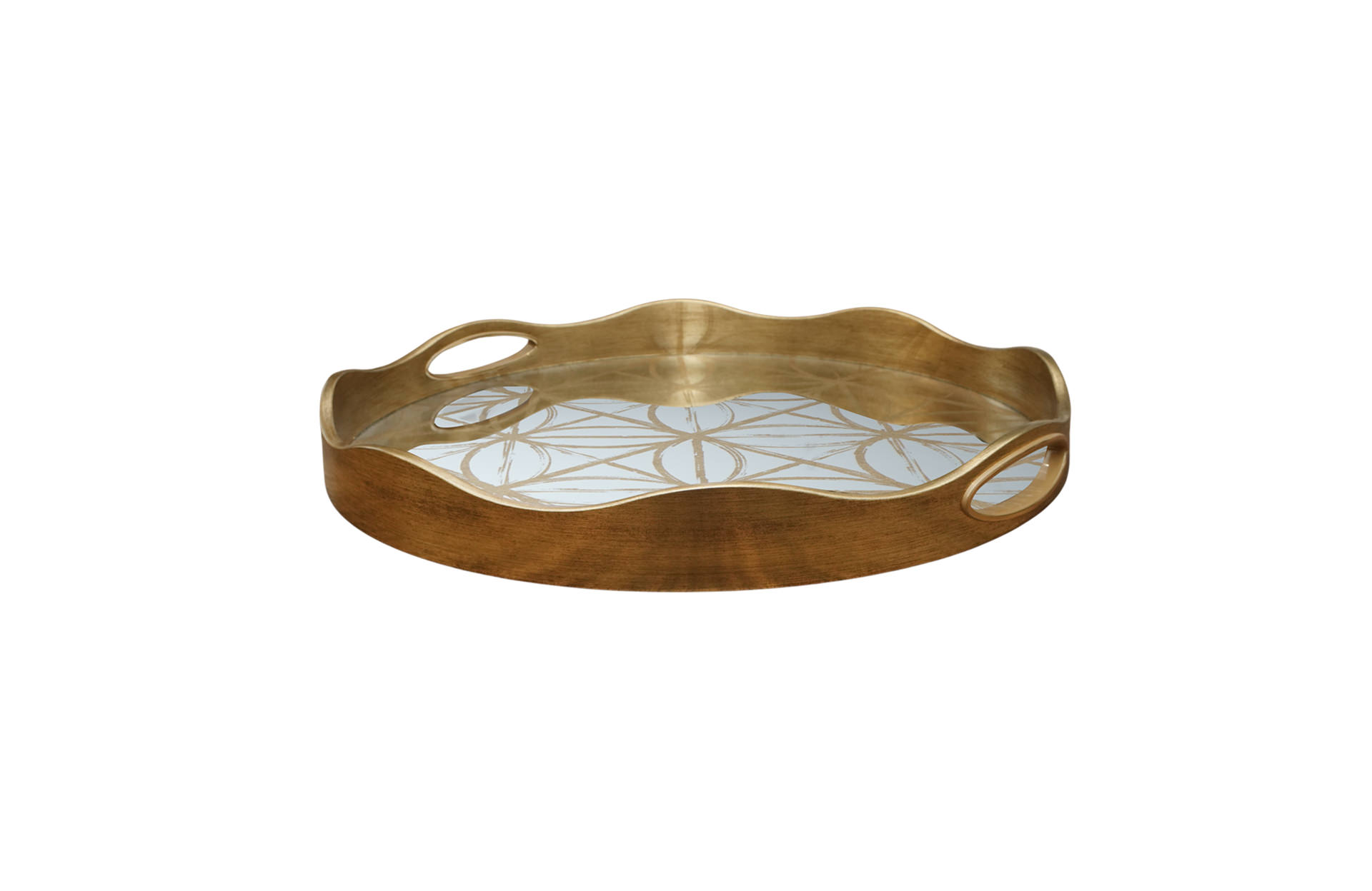 Home Decor 86755 Round Decorative Tray Small Side View
